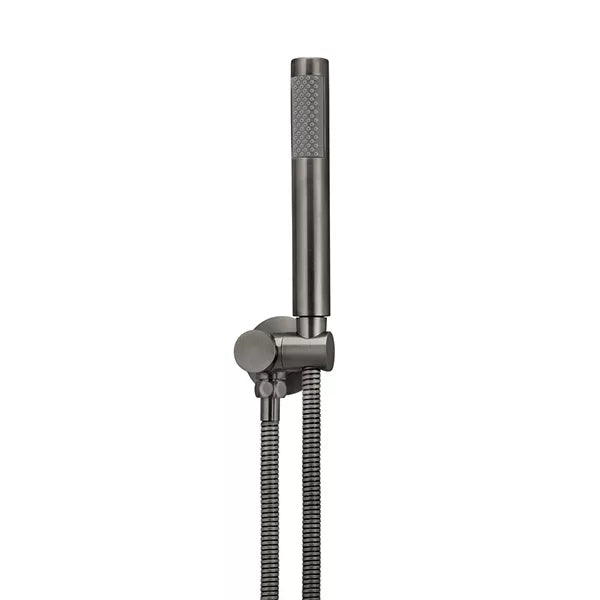 Round - Shadow Gunmetal Three Function Hand Shower on Swivel Bracket