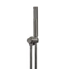 Round - Shadow Gunmetal Three Function Hand Shower on Swivel Bracket