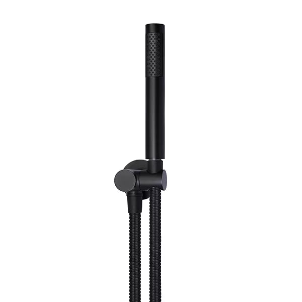 Round - Matte Black Three Function Hand Shower on Swivel Bracket