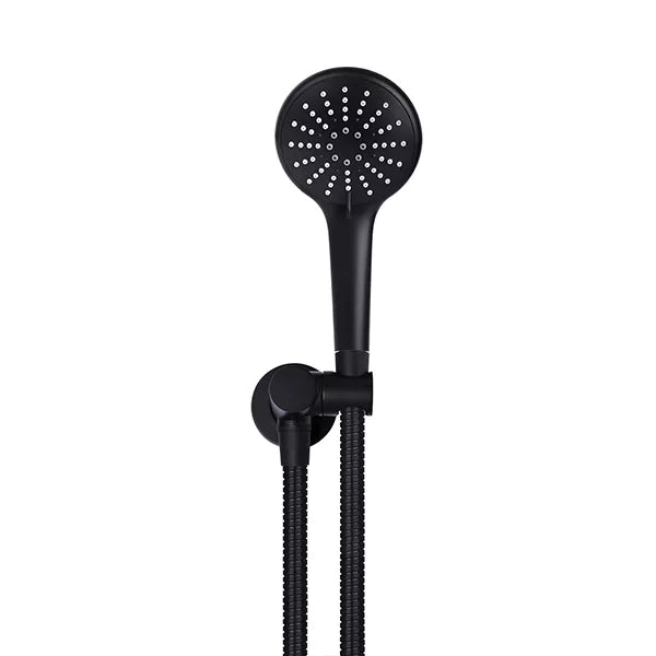 Round - Matte Black Hand Shower on Swivel Bracket