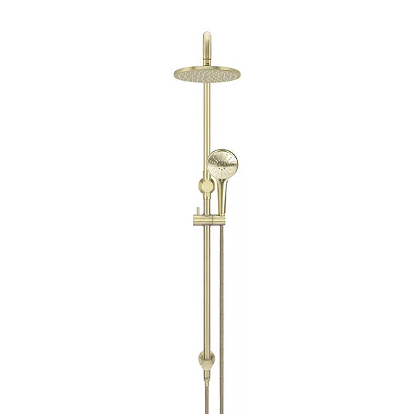 Round - Tiger Bronze Combination Shower Rail w 200mm Rose & Three-Function Hand Shower