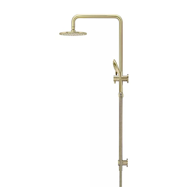 Round - Tiger Bronze Combination Shower Rail w 200mm Rose & Three-Function Hand Shower