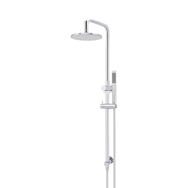 Round - Polished Chrome Combination Shower Rail w 200mm Rose & Single Function Hand Shower