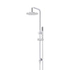 Round - Polished Chrome Combination Shower Rail w 200mm Rose & Single Function Hand Shower
