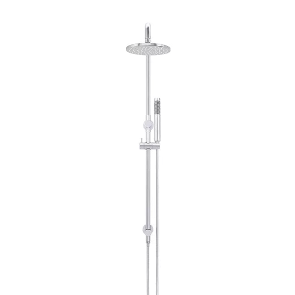Round - Polished Chrome Combination Shower Rail w 200mm Rose & Single Function Hand Shower