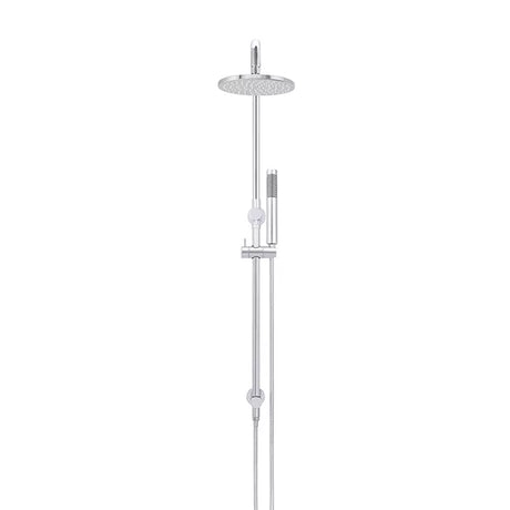 Round - Polished Chrome Combination Shower Rail w 200mm Rose & Single Function Hand Shower