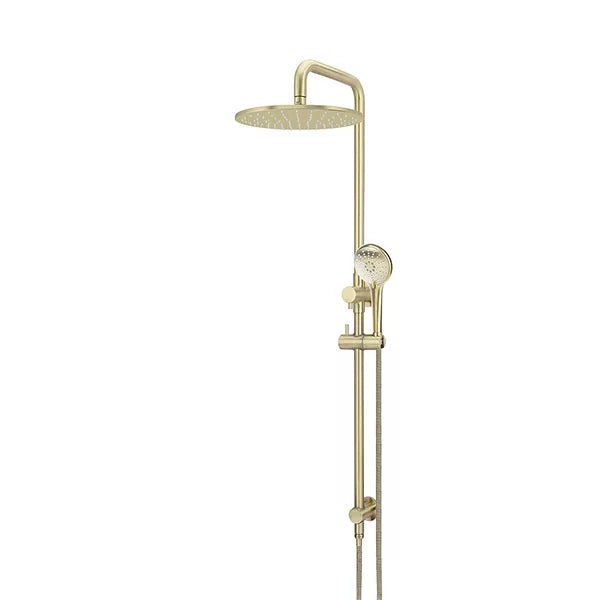 Round - Tiger Bronze Combination Shower Rail w 300mm Rose & Three-Function Hand Shower