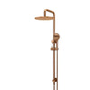 Round - Lustre Bronze Combination Shower Rail w 300mm Rose & Three-Function Hand Shower