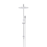 Round - Polished Chrome Combination Shower Rail w 300mm Rose & Single Function Hand Shower
