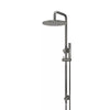 Round - Shadow Gunmetal Combination Shower Rail w 300mm Rose & Single Function Hand Shower