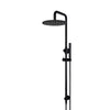 Round - Matte Black Combination Shower Rail w 300mm Rose & Single Function Hand Shower