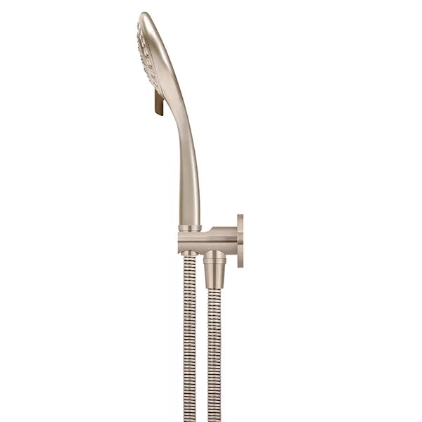 Round - Champagne Three Function Hand Shower on Fixed Bracket