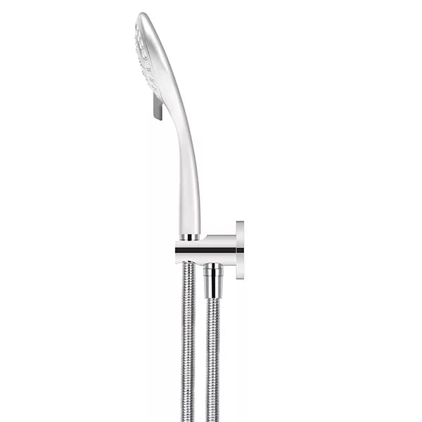Round - Polished Chrome Three Function Hand Shower on Fixed Bracket