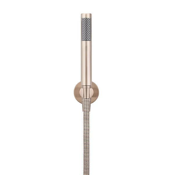 Round - Champagne Hand Shower on Fixed Bracket