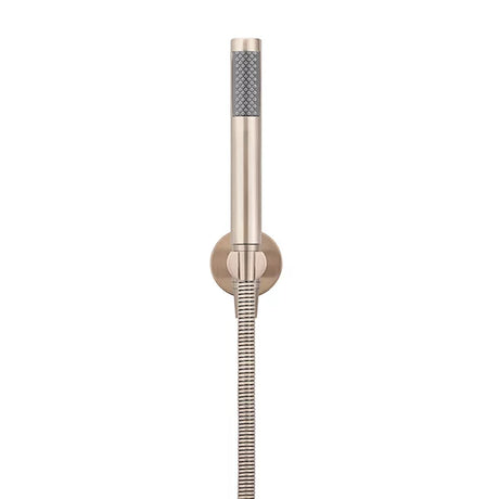 Round - Champagne Hand Shower on Fixed Bracket