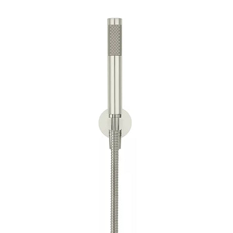 Round - Brushed Nickel Hand Shower on Fixed Bracket