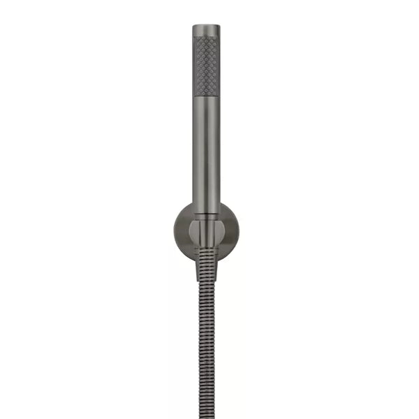 Round - Shadow Gunmetal Hand Shower on Fixed Bracket