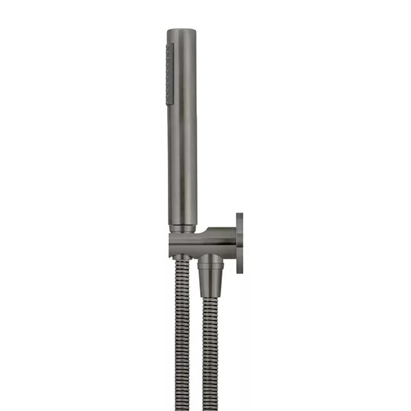 Round - Shadow Gunmetal Hand Shower on Fixed Bracket