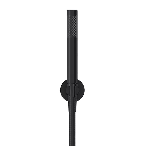 Round - Matte Black Hand Shower on Fixed Bracket