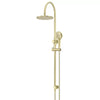 Round - Tiger Bronze Gooseneck Combination Shower Rail w 200mm Rose & Three-Function Hand Shower