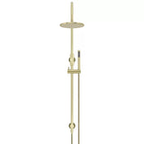 Round - Tiger Bronze Gooseneck Combination Shower Rail w 200mm Rose & Single Function Hand Shower