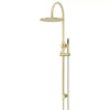 Round - Tiger Bronze Gooseneck Combination Shower Rail w 300mm Rose & Single Function Hand Shower