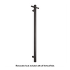 Thermorail - Straight/Round 12Volt Vertical Bar 900x142x100mm 28Watts With Optional Hook - Matt Black