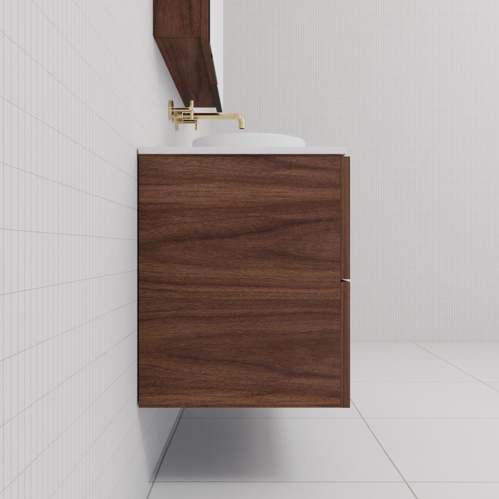 Odesa - 1200mm Walnut Wall Hung Vanity