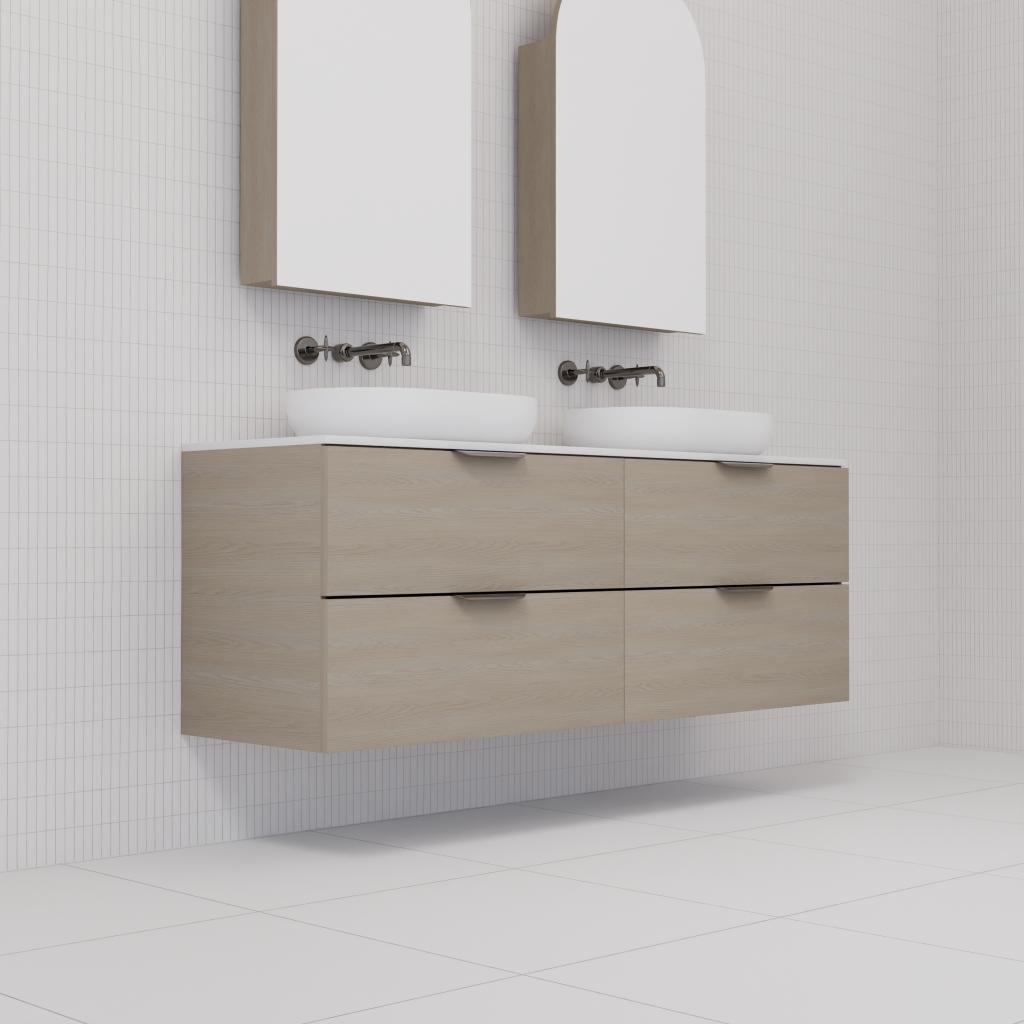 Odesa - 1500mm Smoked Ash Wall Hung Vanity