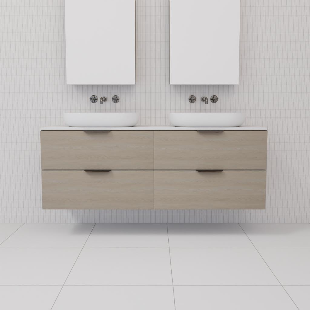 Odesa - 1500mm Smoked Ash Wall Hung Vanity