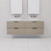 Odesa - 1500mm Smoked Ash Wall Hung Vanity