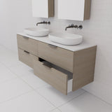 Odesa - 1500mm Smoked Ash Wall Hung Vanity
