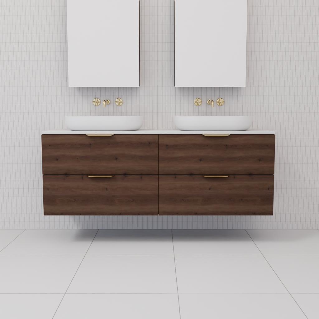 Odesa - 1500mm Chestnut Wall Hung Vanity