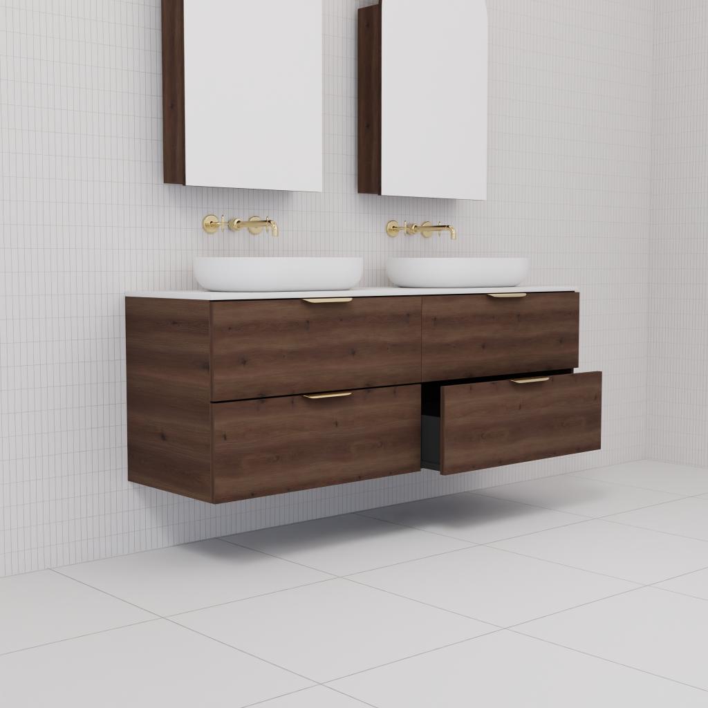 Odesa - 1500mm Chestnut Wall Hung Vanity