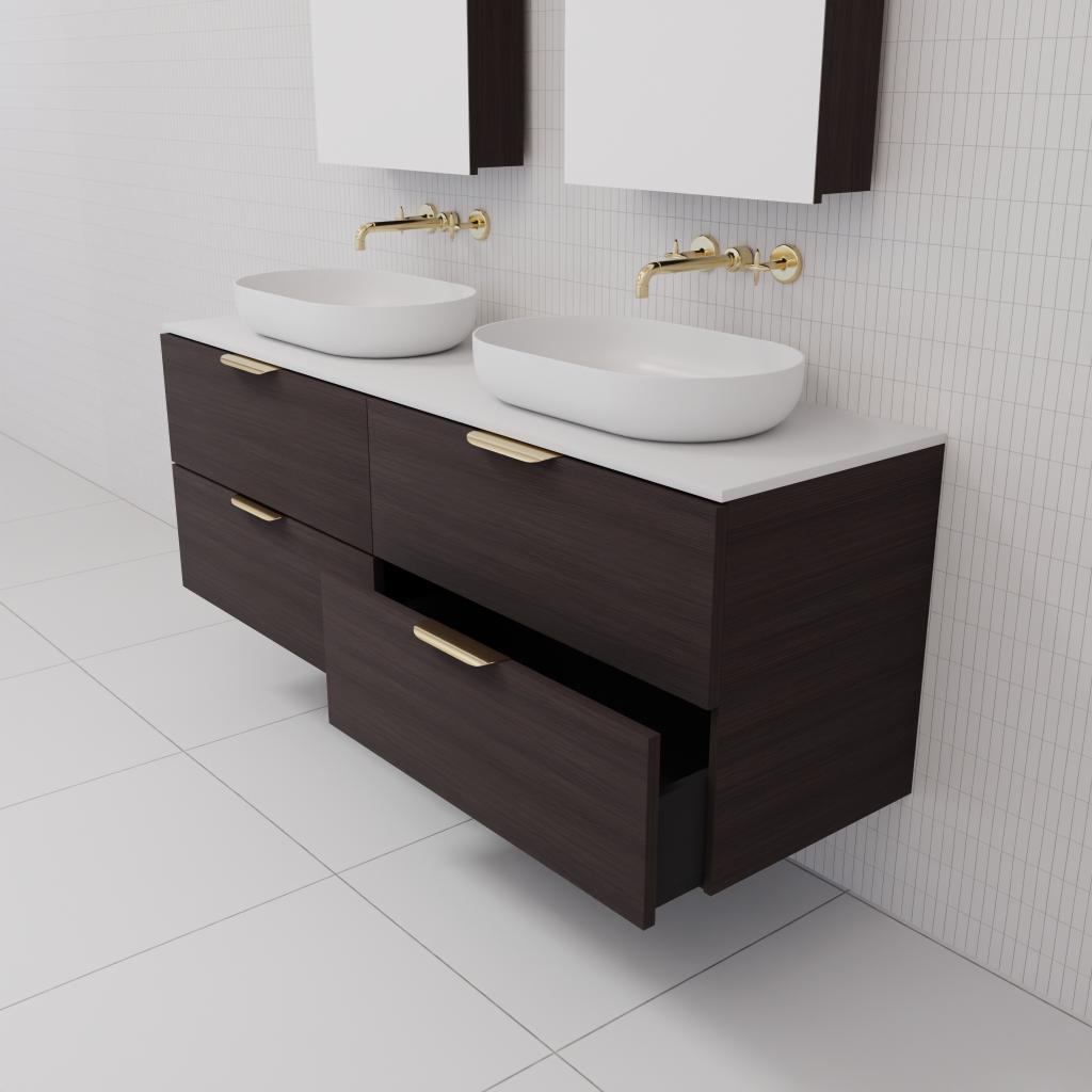 Odesa - 1500mm Espresso Oak Wall Hung Vanity
