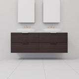 Odesa - 1500mm Espresso Oak Wall Hung Vanity