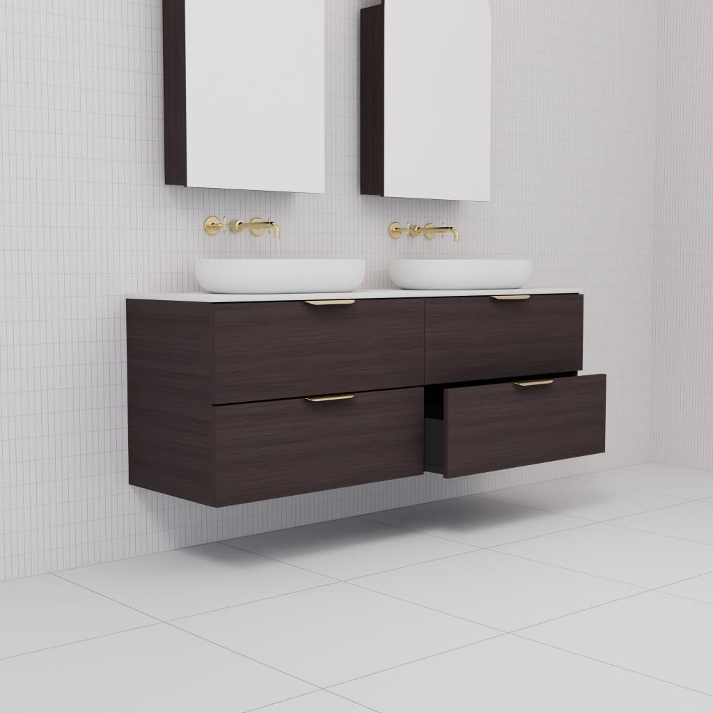 Odesa - 1500mm Espresso Oak Wall Hung Vanity