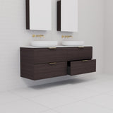 Odesa - 1500mm Espresso Oak Wall Hung Vanity