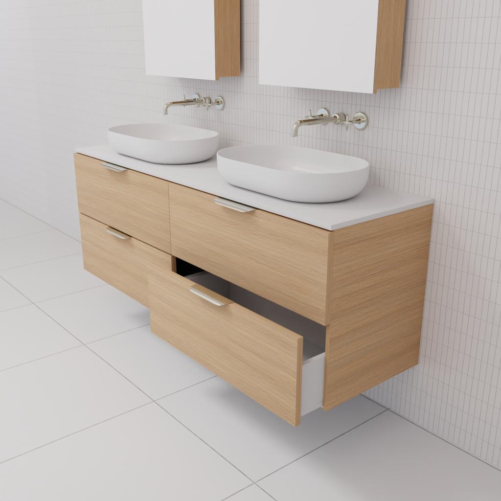 Odesa - 1500mm Nordic Oak Wall Hung Vanity