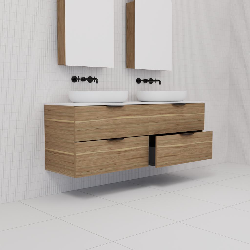 Odesa - 1500mm Tuscan Oak Wall Hung Vanity