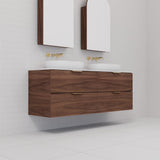 Odesa - 1500mm Walnut Wall Hung Vanity