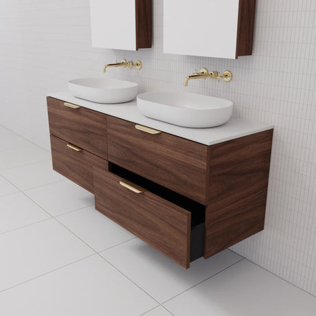 Odesa - 1500mm Walnut Wall Hung Vanity