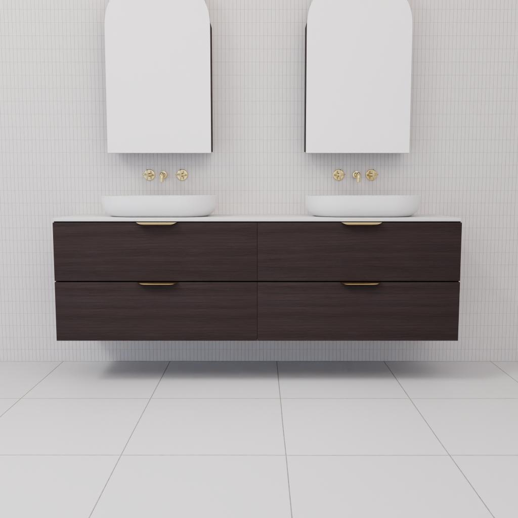 Odesa - 1800mm Espresso Oak Wall Hung Vanity