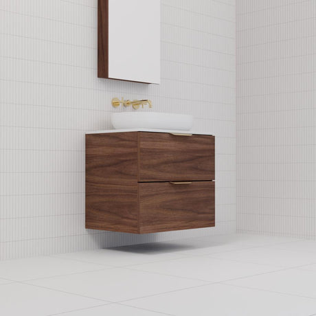 Odesa - 600mm Walnut Wall Hung Vanity