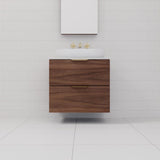 Odesa - 600mm Walnut Wall Hung Vanity