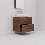 Odesa - 600mm Walnut Wall Hung Vanity