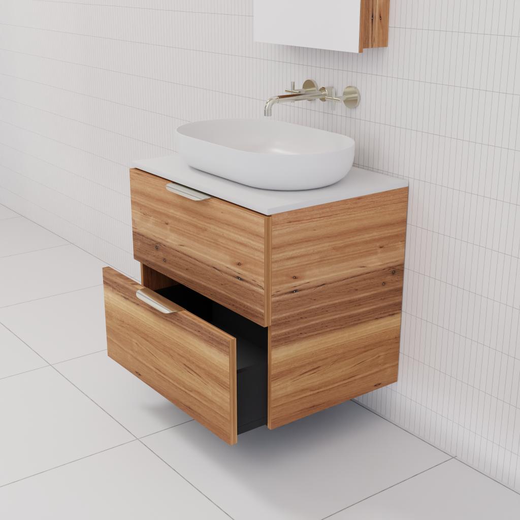 Odesa - 600mm Blackbutt Wall Hung Vanity