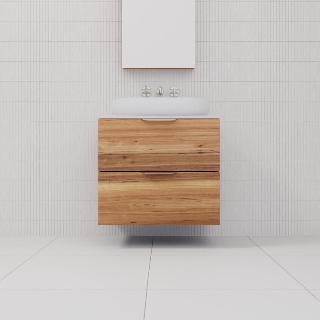 Odesa - 600mm Blackbutt Wall Hung Vanity