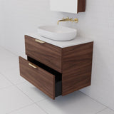 Odesa - 750mm Walnut Wall Hung Vanity