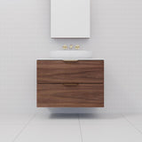 Odesa - 750mm Walnut Wall Hung Vanity